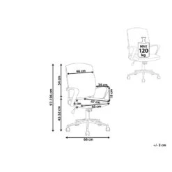 Beliani Bureaustoel BONNY - Grijs Polyester -Meubelwinkel 1b7146b8eda445beb31dc9d25e65a366 1