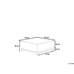Beliani Ottomaan ROVIGO - Grijs Polyester -Meubelwinkel 1e90595de25c4daab9b8b4e89e87680f