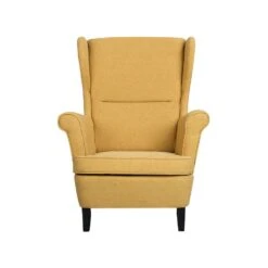 Beliani Oorfauteuil ABSON - Geel Polyester -Meubelwinkel 1f623f44f88e4f4ba772e4f2c7256029