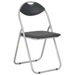 VidaXL Eetkamerstoelen Inklapbaar 2 St Kunstleer Zwart 7 VidaXL Eetkamerstoelen Inklapbaar 2 St Kunstleer Zwart -Meubelwinkel 23b995f78abb4ebb9b02fab7386d6734