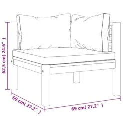 VidaXL - Hoekbank Sectioneel - Grijs - Hout - Met Kussens -Meubelwinkel 24f68182cb9b40e0959f4447373473cd