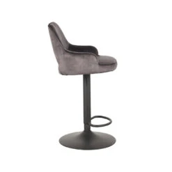 LABEL51 Barkruk Fer - Antraciet - Velours - 47 X 45cm - Set Van 2 -Meubelwinkel 2592376c99d44cae93d5804d6d0289ca