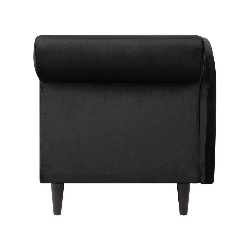 LUIRO - Chaise Longue - Zwart - Rechterzijde - Fluweel 9 LUIRO - Chaise Longue - Zwart - Rechterzijde - Fluweel - Afbeelding 7