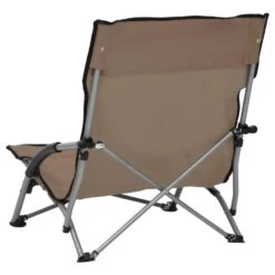 VidaXL Strandstoelen 2 St Inklapbaar Stof Taupe -Meubelwinkel 29242be26ffe4d4a9b6e3a606b10b949