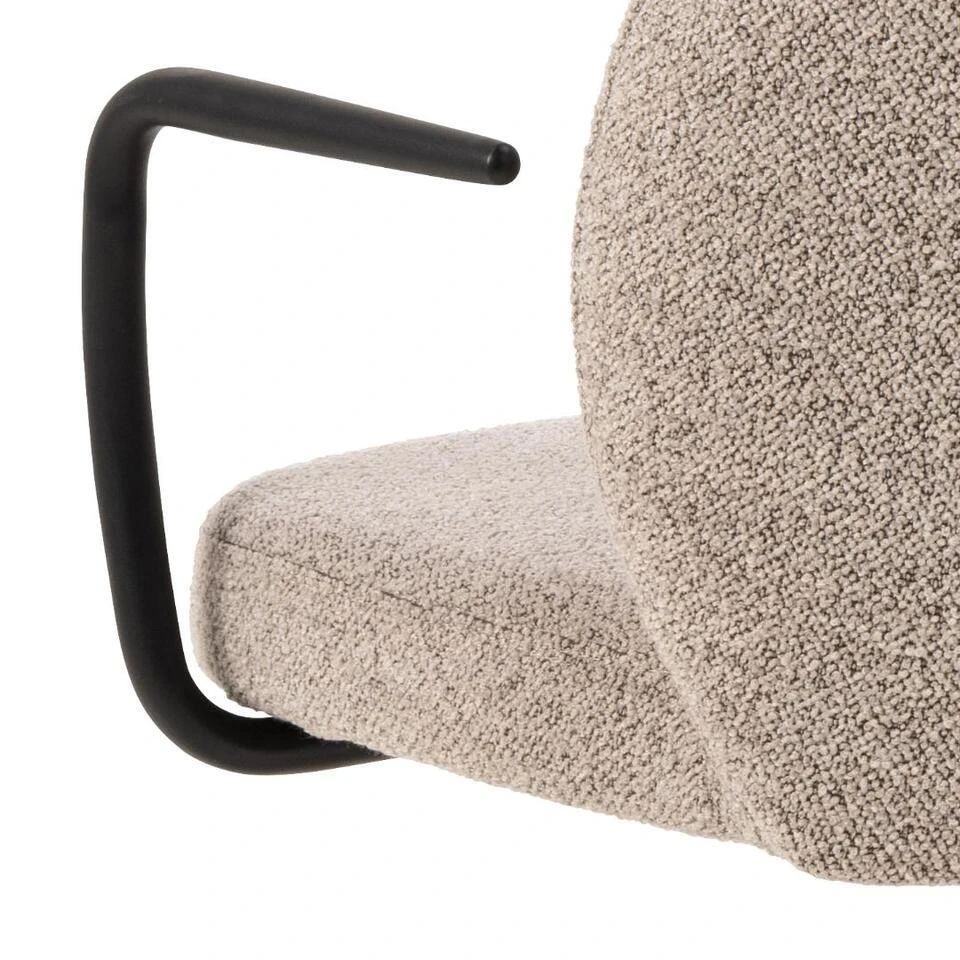 Bureaustoel Beige Stof - Zithoogte 55cm - Santiago 8 Bureaustoel Beige Stof - Zithoogte 55cm - Santiago - Afbeelding 6