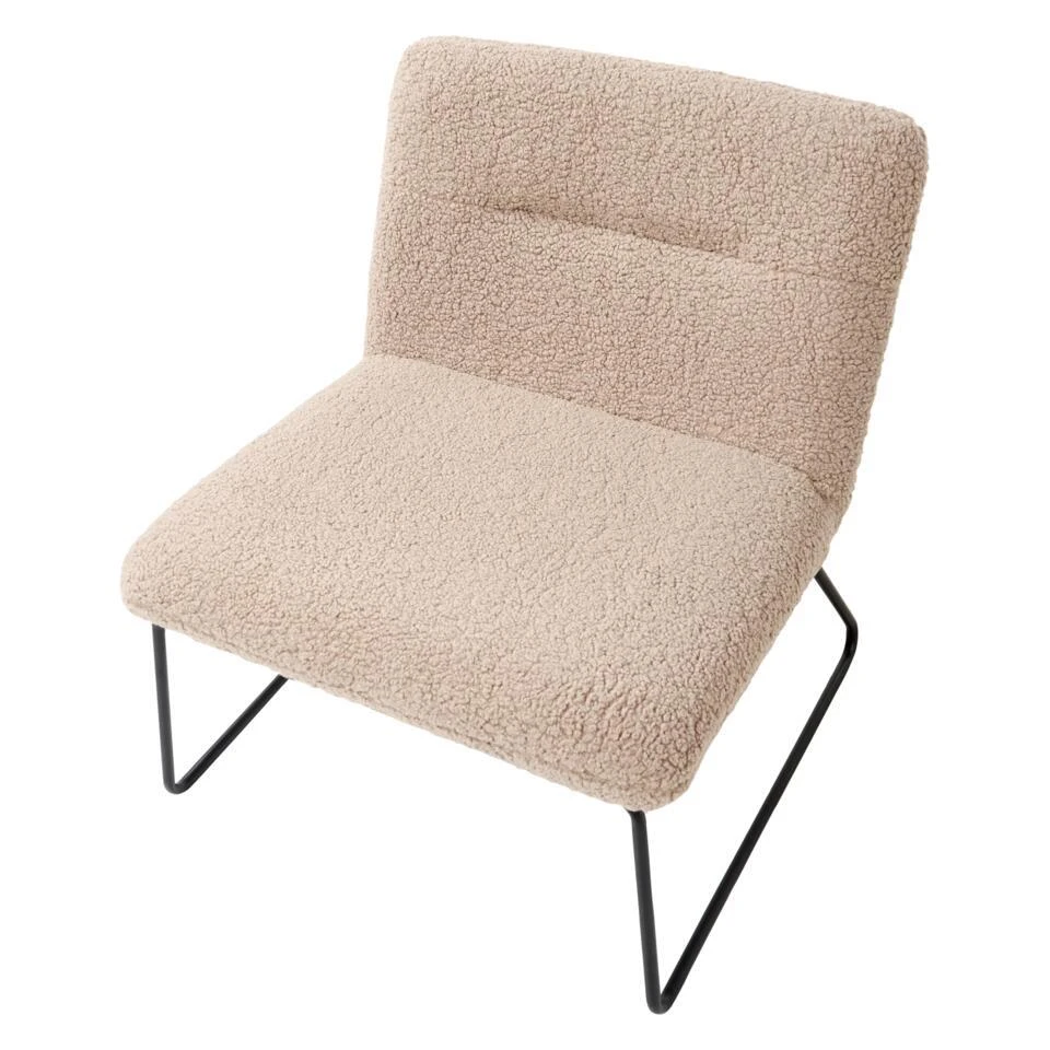 COTULLA - Fauteuil - Beige - Bouclé 10 COTULLA - Fauteuil - Beige - Bouclé - Afbeelding 8