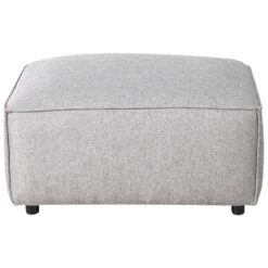 BRANDE - Ottomaan - Grijs - Polyester -Meubelwinkel 2f062f8e54b14f099e7923f8c6162f4a