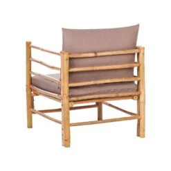 CERRETO - Loungeset 6-zits Hoekbank - Taupe - Bamboehout -Meubelwinkel 3071a348ca6346b992544987ec3183b2