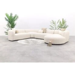Madeira Ronde U-vorm Hoekbank + Chaise Longue Links - Naturel Sunbrella -Meubelwinkel 3269307d17b54b4a816c9de945cfc8bd