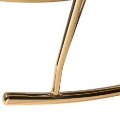 ANASET - Schommelstoel - Wit/Goud - Bouclé -Meubelwinkel 336a0ab0148f4ffbb6b71440a19f95df