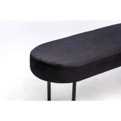 Metalen Bank Met Zwarte Fluwelen Bekleding -Meubelwinkel 340a0d29ce594204ade4aeb4162f2693