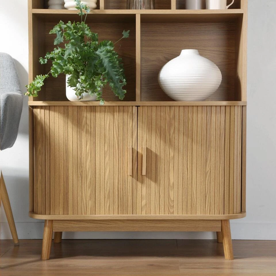 CALICOSY - Boekenkast ERNEST - Licht Hout - 157,5x80x40 Cm 7 CALICOSY - Boekenkast ERNEST - Licht Hout - 157,5x80x40 Cm - Afbeelding 5