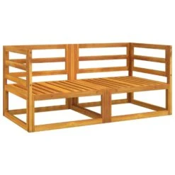 VidaXL - Hoekbanken Sectioneel - Taupe - Acaciahout - 2 Stuks -Meubelwinkel 34888b1165334d2ea95efdd804565240