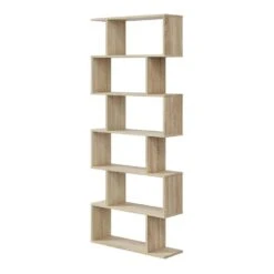 CALICOSY - Boekenkast ATHENA - Ambachtelijke Eik - 192x80x24 Cm -Meubelwinkel 36e562a70d2a41b7869452302495b5c2