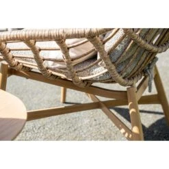 Castello Lounge Fauteuil - Light Teak Look - Natural Rotan-merino Sand -Meubelwinkel 3767454a65e446278808b1cd76e45ec1