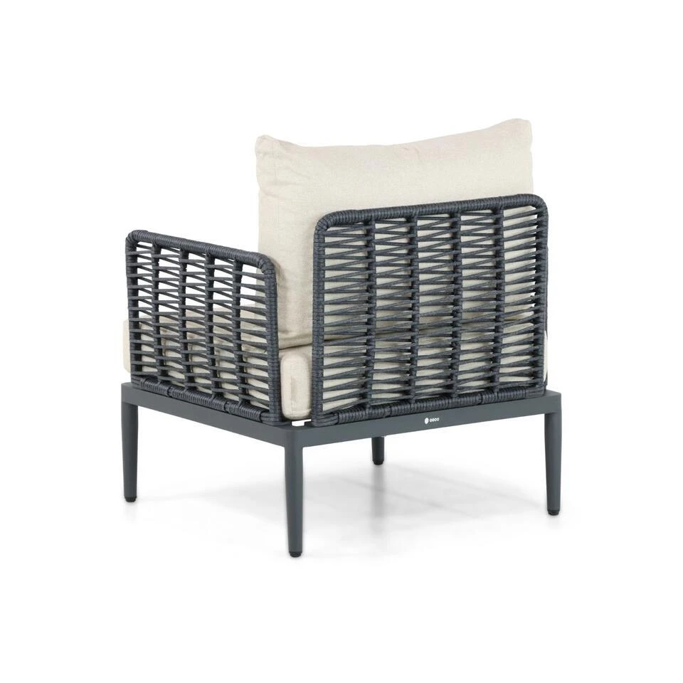 Stoel En Bank Loungeset 5 Personen Aluminium/wicker Grijs Coco Ibiza 12 Stoel En Bank Loungeset 5 Personen Aluminium/wicker Grijs Coco Ibiza - Afbeelding 10
