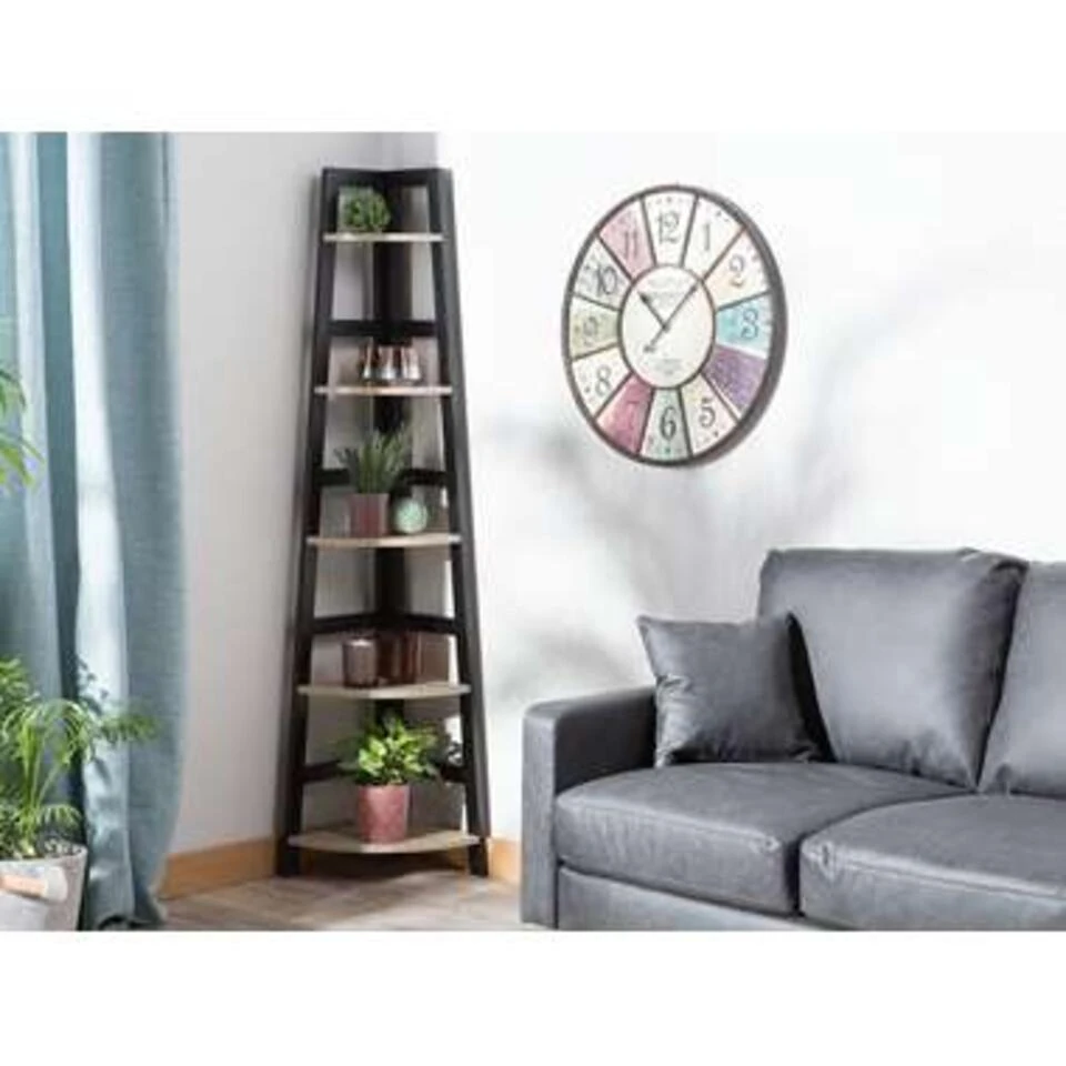 Beliani Hoekkast BEXLEY - Lichte Houtkleur Mdf 4 Beliani Hoekkast BEXLEY - Lichte Houtkleur Mdf - Afbeelding 2