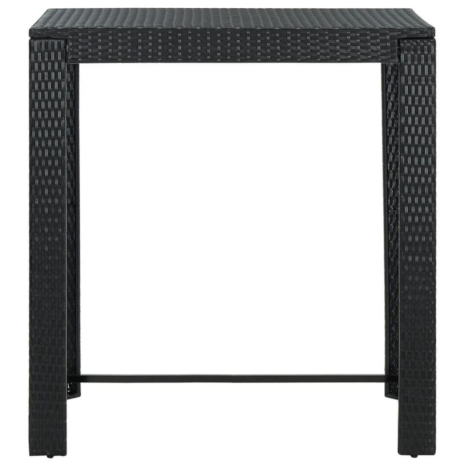 VidaXL - Tuinset - Zwart - Poly Rattan 7 VidaXL - Tuinset - Zwart - Poly Rattan - Afbeelding 5