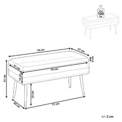 DURHAM - Hocker - Grijs - Fluweel -Meubelwinkel 389c5239cb954cd793cac1eeb103f00d