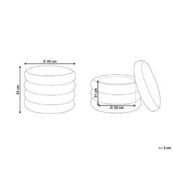 Beliani Poef BREWTON - Blauw Fluweel -Meubelwinkel 3932921590dd4d46821992acb4447e58