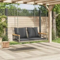 VidaXL - Schommelbank - Grijs - Poly Rattan - 62 X 109 X 40 Cm 13 VidaXL - Schommelbank - Grijs - Poly Rattan - 62 X 109 X 40 Cm -Meubelwinkel 3a1b9322b88c40609feb76f7e01ebb88