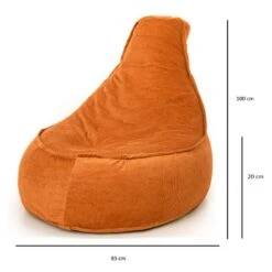 Parya Stoel Zitzak Ribstof - Zitzakfauteuil - Oranje - 320 Liter -Meubelwinkel 3b40e407fa1446a19cbb057e21ed6a33