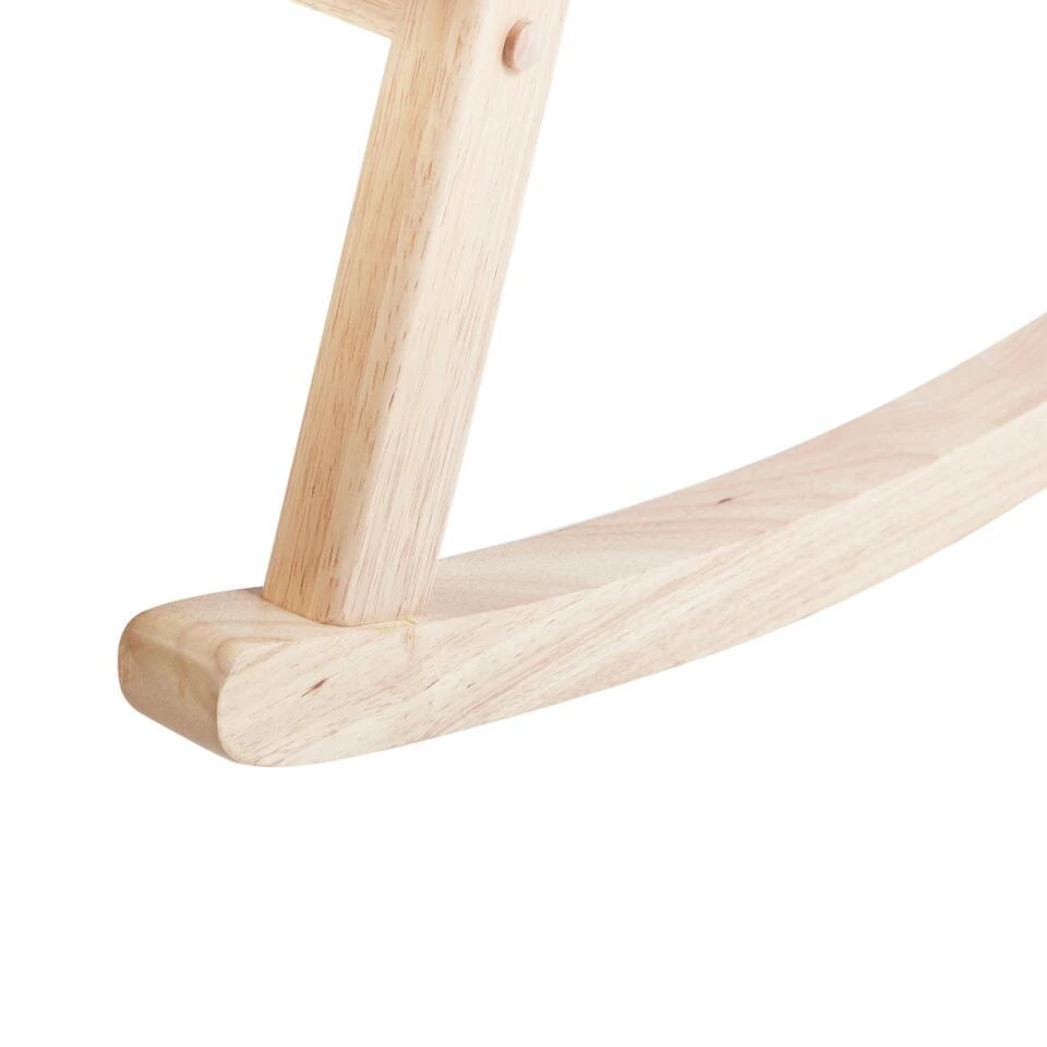 LEKNES - Schommelstoel - Gebroken Wit - Bouclé 12 LEKNES - Schommelstoel - Gebroken Wit - Bouclé - Afbeelding 10