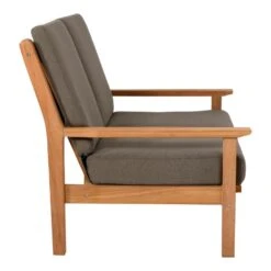 Les - Teak Loungebank Teak 124cm + Kussen -Meubelwinkel 3bb02d8a27e74cb8b98b553963bee9d3