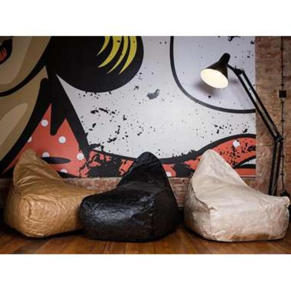 Beliani Zitzak DROP - Beige Synthetisch Materiaal 12 Beliani Zitzak DROP - Beige Synthetisch Materiaal - Afbeelding 10