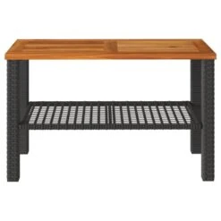 VidaXL - Loungetafel - Weerbestendig - Zwart - Poly Rattan En Hout - 70x38x42 Cm 14 VidaXL - Loungetafel - Weerbestendig - Zwart - Poly Rattan En Hout - 70x38x42 Cm -Meubelwinkel 3e1a273b21ec452db6293db74dfb8ade
