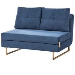 JERSLEV - 2-zits Slaapbank - Blauw - Stof -Meubelwinkel 3f0ef184787843f4b0fb8e7e29565280