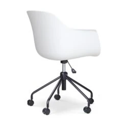 Nolon Nout-Puk Bureaustoel Wit - Met Armleuning - Zwart Onderstel -Meubelwinkel 4097cad84c6b452a903ccffc3fa3c3f4