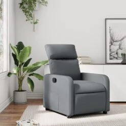 VidaXL - Fauteuil - Grijs - Kunstleer -Meubelwinkel 40c86158704b485aa881ead8626879e8