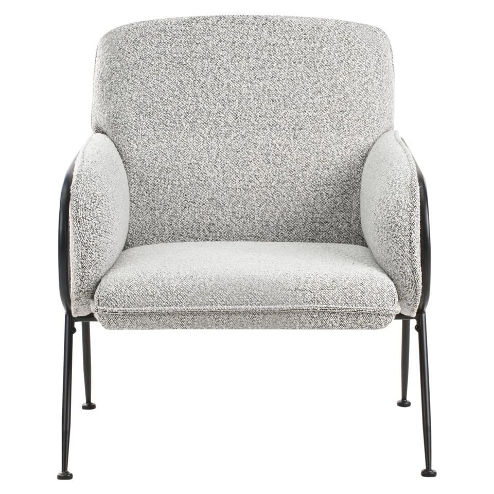 TRYSNES - Fauteuil - Zwart/Wit - Polyester 8 TRYSNES - Fauteuil - Zwart/Wit - Polyester - Afbeelding 6