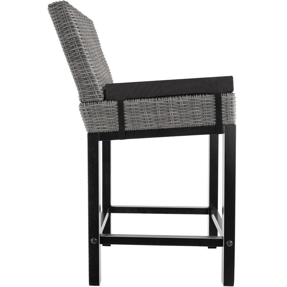 Tectake Wicker Bartafel Kutina Met 4 Stoelen Latina, Grijs 8 Tectake Wicker Bartafel Kutina Met 4 Stoelen Latina, Grijs - Afbeelding 6