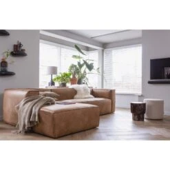 WOOOD Bean Hoekbank Links - Recycle Leer - Cognac - 73x305x96 10 WOOOD Bean Hoekbank Links - Recycle Leer - Cognac - 73x305x96 -Meubelwinkel 4217f19983ed40ab8fb2abf5eb30e38e