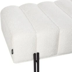 CAREY - Bankje - Gebroken Wit - Polyester -Meubelwinkel 425c466339eb4000a59cd7755e7cd1e7