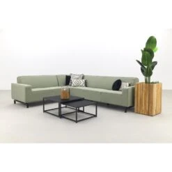 VDG Boavista/Royalty Loungeset - Hoekbank Links - Groen - 5-delig -Meubelwinkel 42c305dbe53a44fea6a3c6c2f85283ae