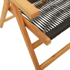 VidaXL- Tuinstoelen - Zwart - Massief Acaciahout En Polypropeen - 2 Stuks -Meubelwinkel 43dee7241b3b48ba82ff7122b026dd42