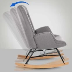 CLP Schommelstoel Sanka Stof - Grijs -Meubelwinkel 4478e80c97d44fda9e16c632a0384e2e