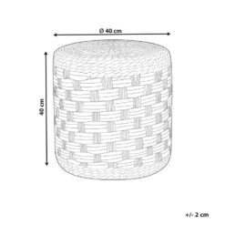 BASSLET - Poef - Natuurlijk - 40 Cm - Zeewier -Meubelwinkel 44d04079cef8427497165558c6408672