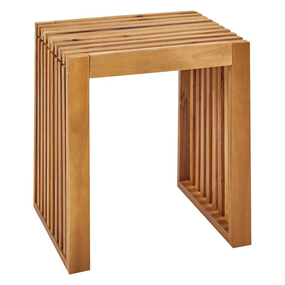 BELLANO - Tuinkrukjes Set Van 2 - Lichthout - Acaciahout 7 BELLANO - Tuinkrukjes Set Van 2 - Lichthout - Acaciahout - Afbeelding 5