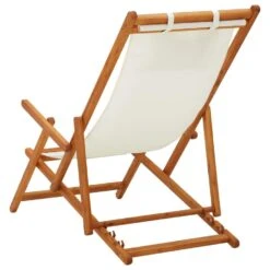 VidaXL Strandstoel Inklapbaar Massief Eucalyptushout En Stof Crème 8 VidaXL Strandstoel Inklapbaar Massief Eucalyptushout En Stof Crème -Meubelwinkel 453ab6aafaca4c6eb483059a8035bd39