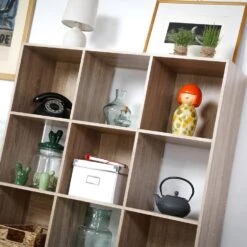 CALICOSY - Opbergrek - Licht Hout - 124.2x93.3x29.8 Cm -Meubelwinkel 45e2aa92ad4f40efb2c92cd3a46fac29