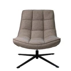 Draaifauteuil Stof/Textiel - Taupe - 86x74x84cm - Mattis -Meubelwinkel 48ed28cf60f8498b94c4609c6784b3ac