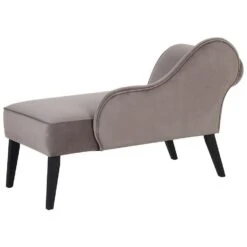 BIARRITZ - Chaise Longue - Grijs - Linkerzijde - Fluweel -Meubelwinkel 49d3d56d16df42ef9c7ce5c96304fa34