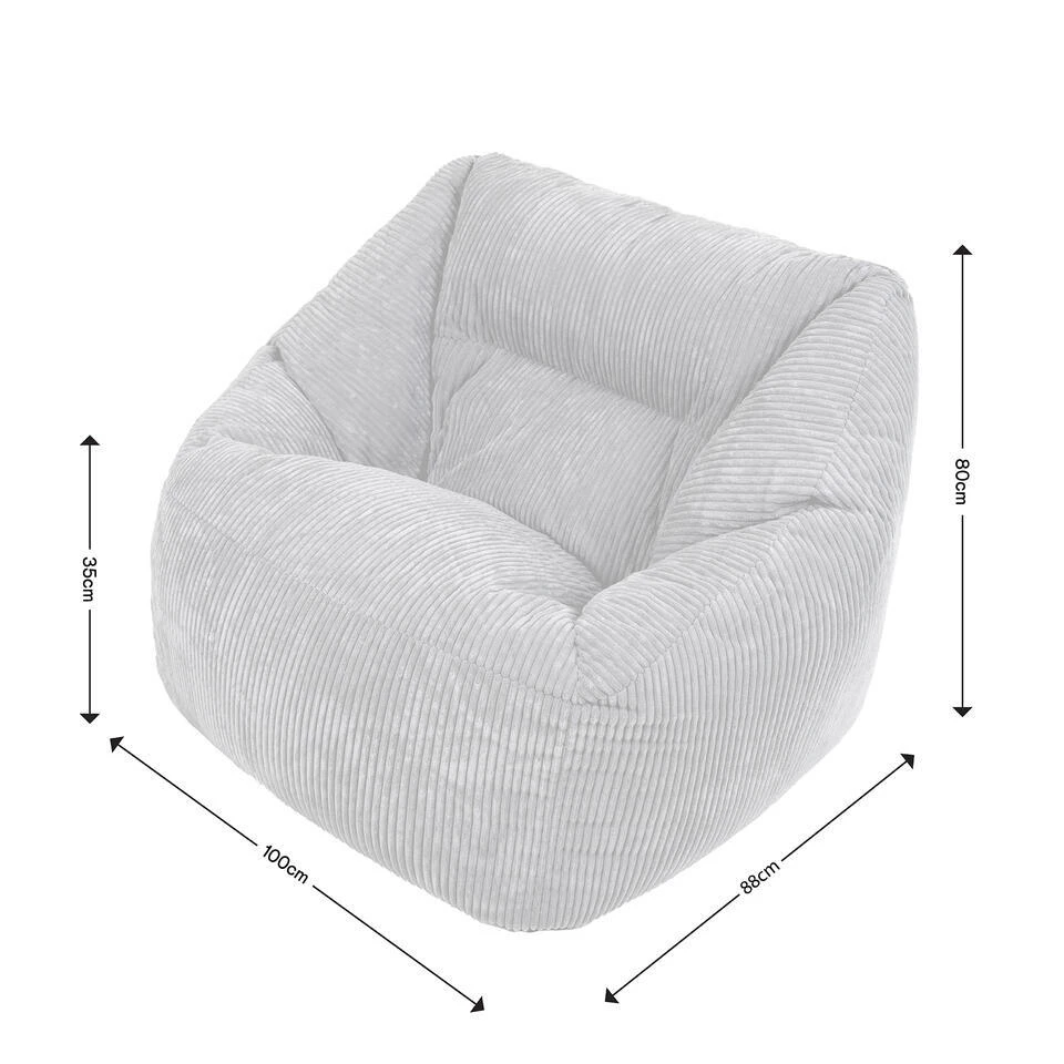 Icon Zitzack Natalia - Fluwelen Zitzakfauteuil - Houtskool 8 Icon Zitzack Natalia - Fluwelen Zitzakfauteuil - Houtskool - Afbeelding 6