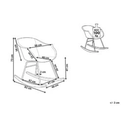Beliani Schommelstoel HARMONY - Roze Polypropyleen 8 Beliani Schommelstoel HARMONY - Roze Polypropyleen -Meubelwinkel 4be0f4d991974e53a2ad2600a3a753f4