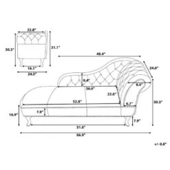 NIMES - Chaise Longue - Groen - Rechterzijde - Fluweel -Meubelwinkel 4beb463dcb884d59803ea287065639c1 1