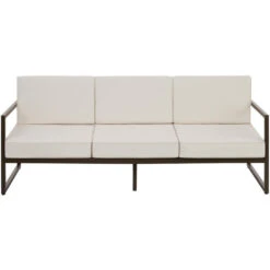 Tectake - Tuin-loungebank Comosa, 3-zits, XXL Kussens, Bruin / Beige -Meubelwinkel 4d1bb25fc93642419f7a4aa6b85bd449